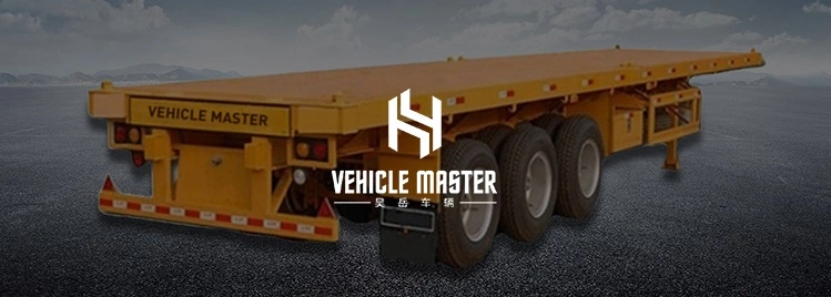 Vehicle Master 2 3 4 Axle 20 40 45 Feet 60 80 100t Flatbed Container Transportation Truck Semi Tralier