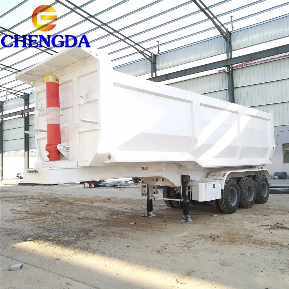 3 Axles 4 Axles 80 Tons Hydraulic Side Box Tipper Dumper Dump Semi Truck Trailer for Nigeria