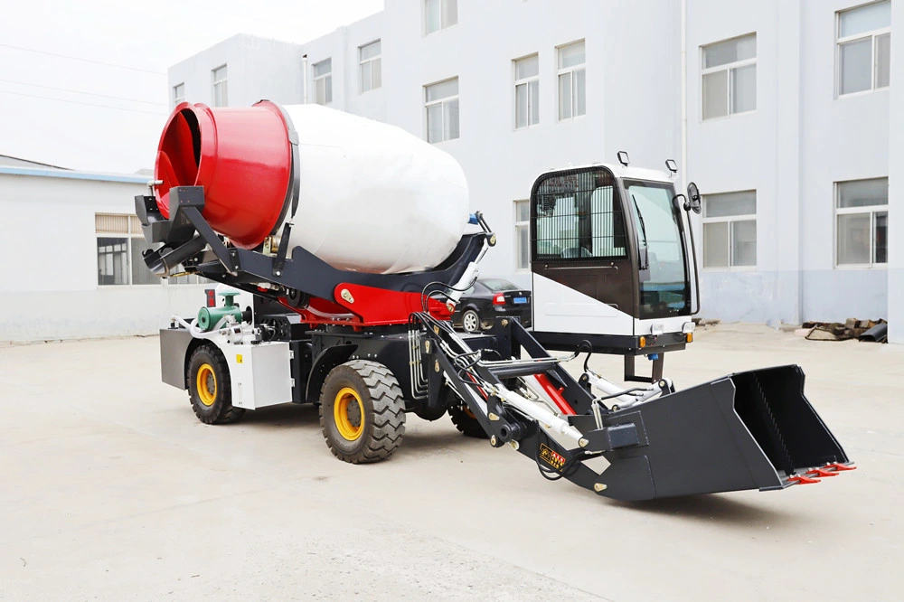 High Efficiency Self Propelled Mobile Concrete Mixer 4 Cubic Meter Per Batch Self Loading Concrete Mixer Truck