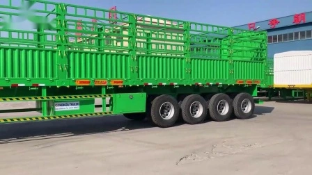 3개의 차축 반 측벽 트레일러를 가진 60 톤 담 트럭 트레일러